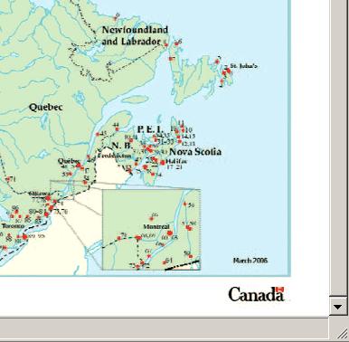 Figure 11: The 154 National Historic Sites of Canada Administered by Parks Canada