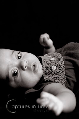 Kansas City Baby Photography Baby in classic black and white