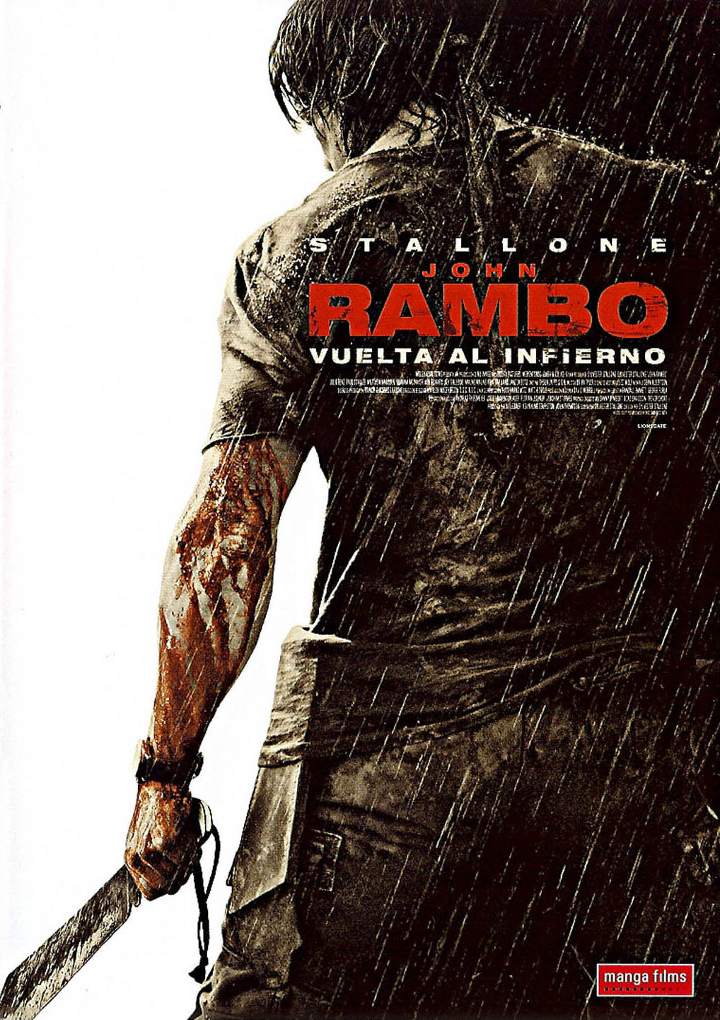 caratula frontal y slim de la película John Rambo