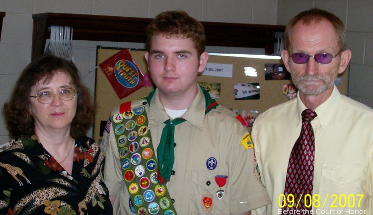 Eagle Scout and parents