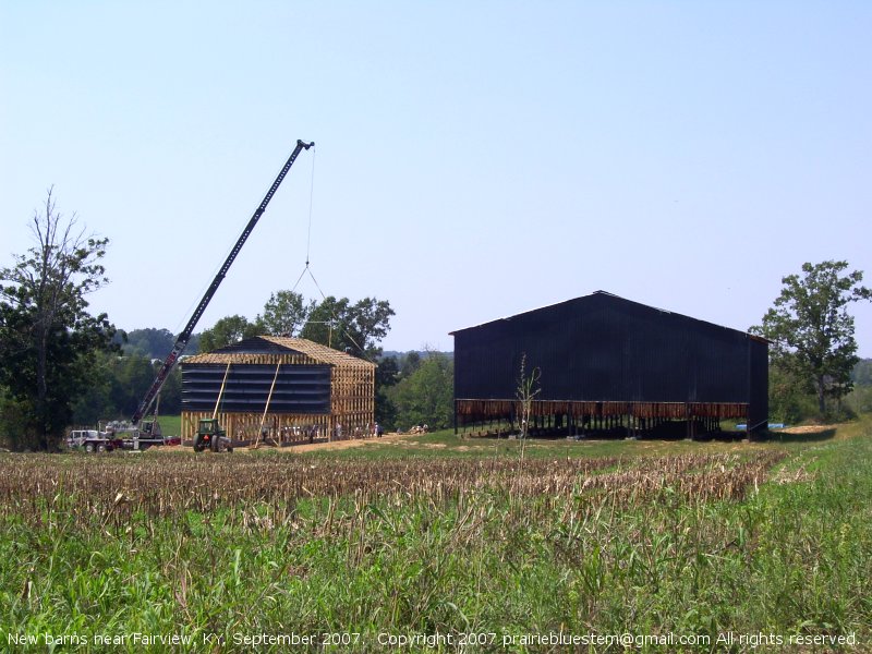 Two new barns near Fairview KY