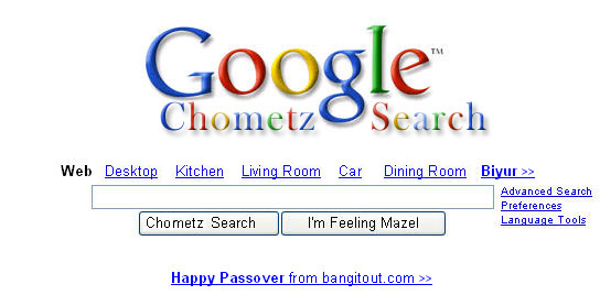 Google Chometz Search