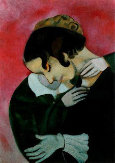 UN RINCONCITO PARA LA LECTURA - Página 5 Marc+Chagall,+Lovers+in+Pink,+1916