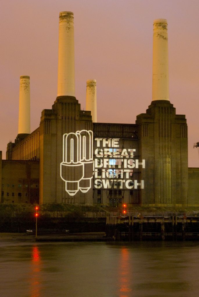 Projection onto Battersea Powerstation by Cool nrg
