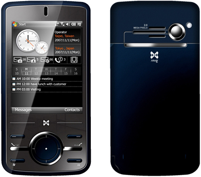 MWg Atom V Handheld PDA Phone - Front & Back