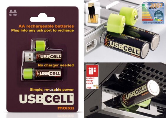 USBCELL AA Rechargeable Batteries