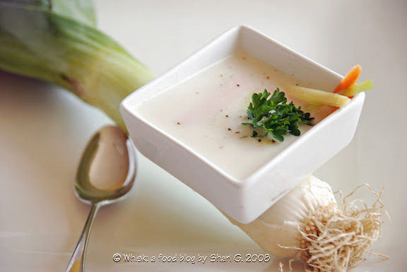 Julienne Darblay (Creamed Leek and Potato Soup with Julienned Vegetables)