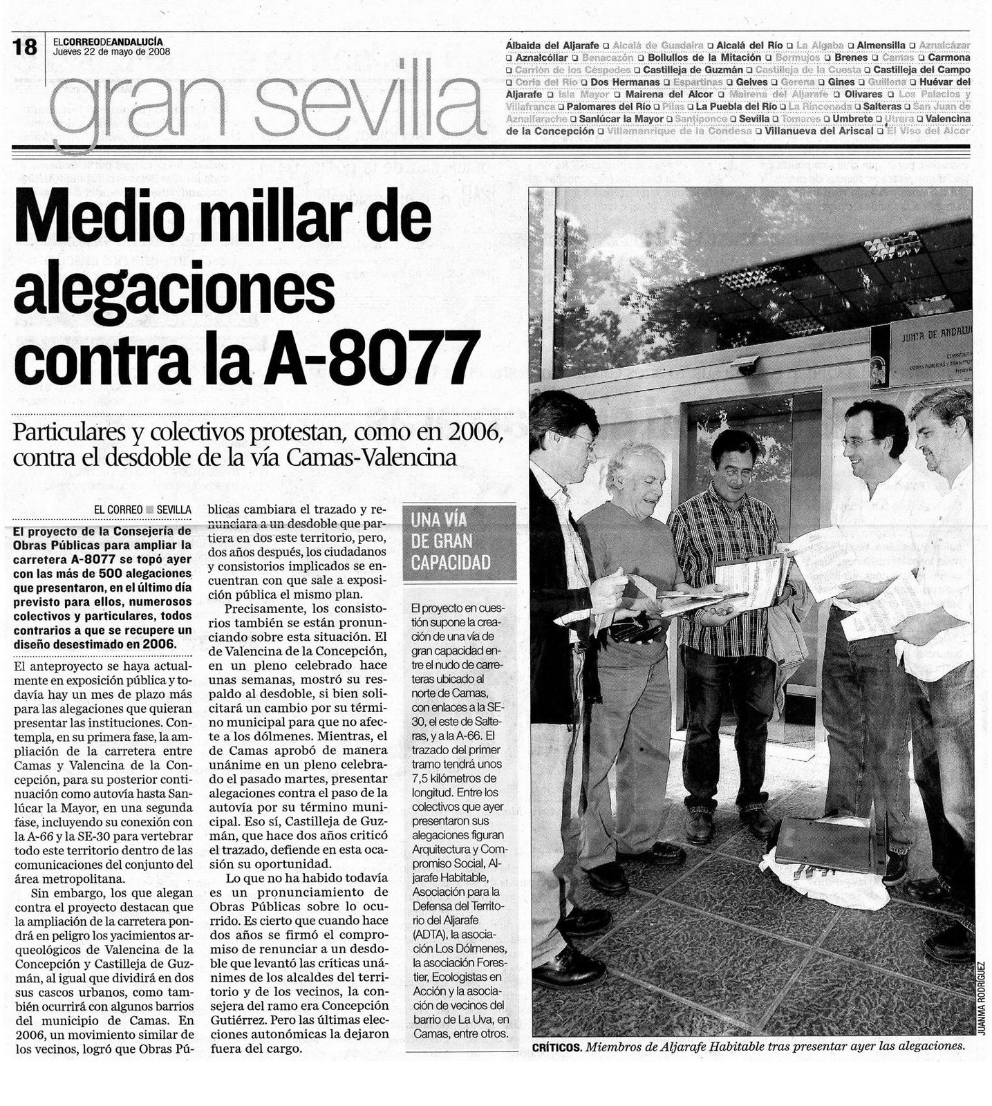 [2008+05+22+CORREO+ANDALUCÃ A+MEDIO+MILLAR+DE+ALEGACIONES+CONTRA+LA+A-80777.JPG]