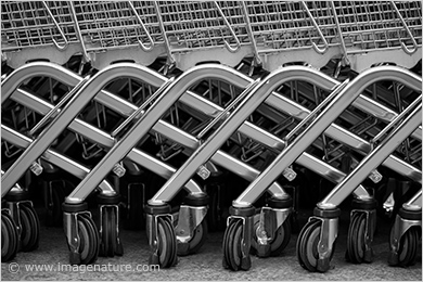 Abstract metal pattern - shopping carts