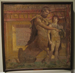 Fresco del centauro Quirón instruyendo a Aquiles