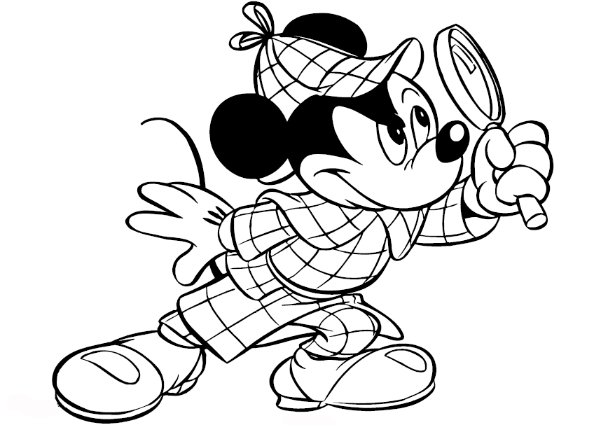 Mickey mouse para pintar con lupa