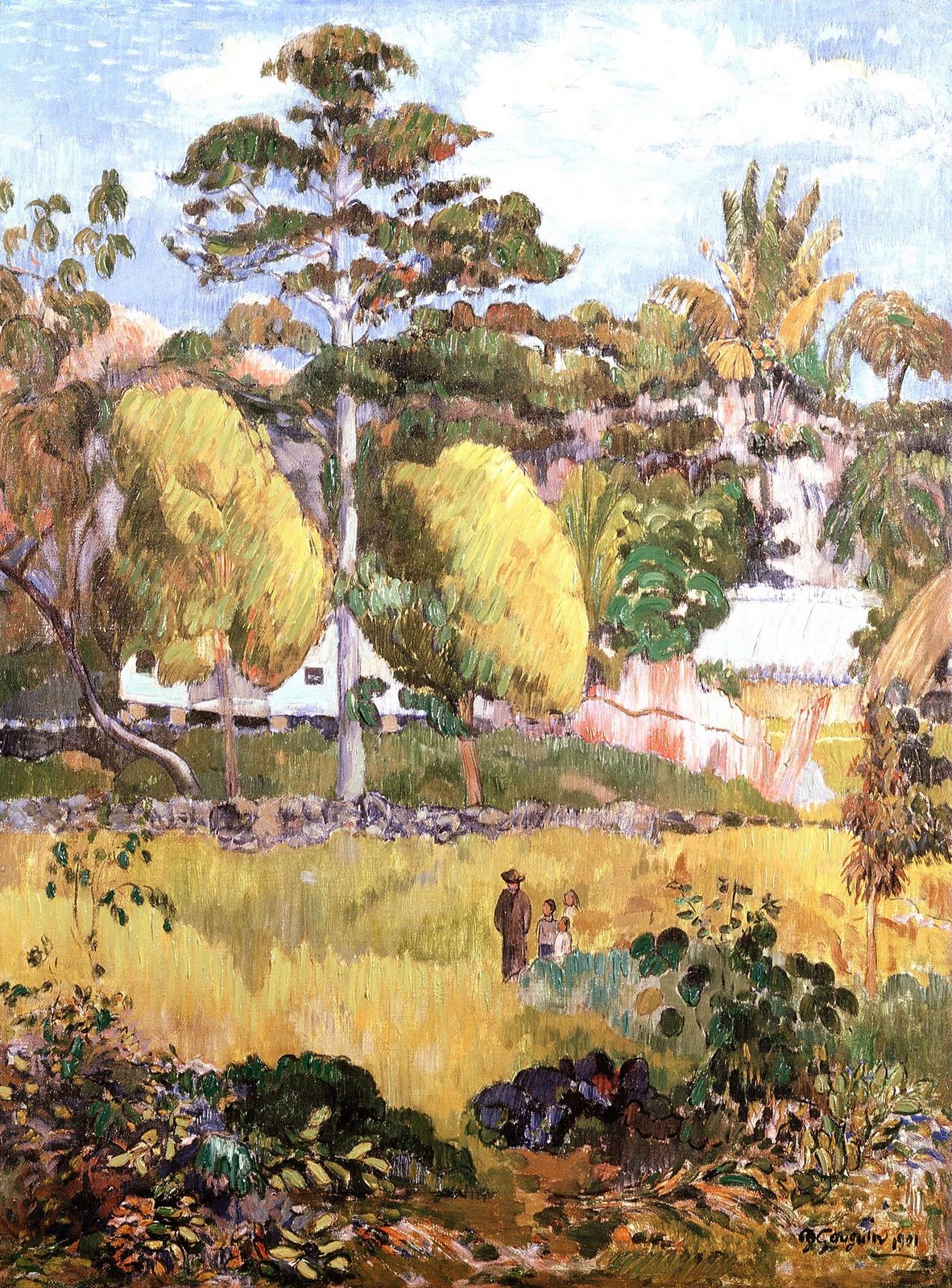PAUL GAUGIN,LANDSCAPE, PAYSAGE,1891