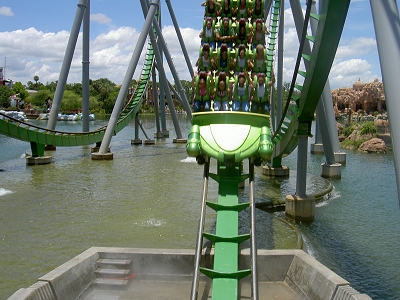 A great shot of The Hulk ride at Universal's Islands of Adventure