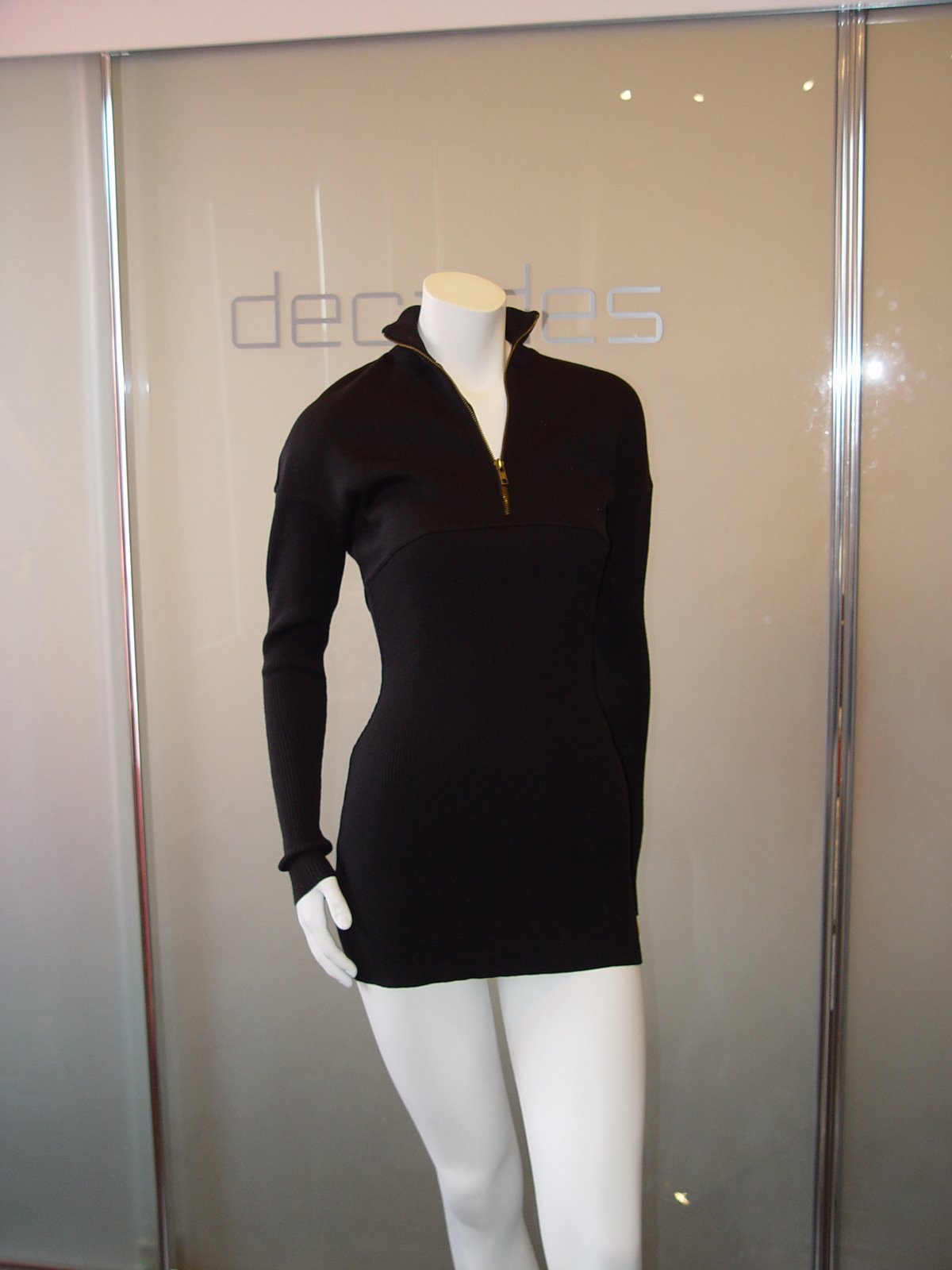 [ALAIA+WOOL+RIBBED+LONG+SLEEVE+MINI+DRESS+IWTH+ZIP+FRONT+COLLAR+C+80S+MARKED+SIZE+LARGE.JPG.JPG]