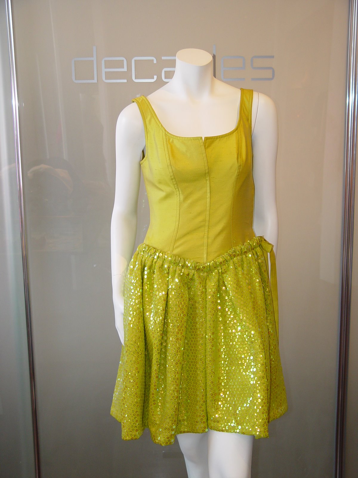 [CHRISTIAN+LACROIX+SUMMER+1995+LIME+DRESS+WITH+RAW+SILK+TOP+AND+PAILLETTE+SKIRT.JPG.JPG]