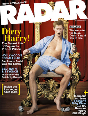 prince harry radar magazine. The cover of Radar magazine#39;s