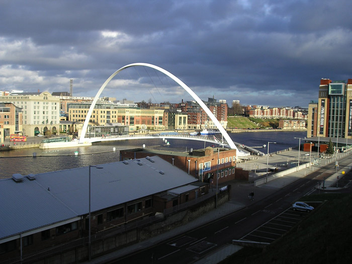 Photo by Sheila Webber: Newcastle-upon-Tyne, with Baltic on the far right, Dec 2006.