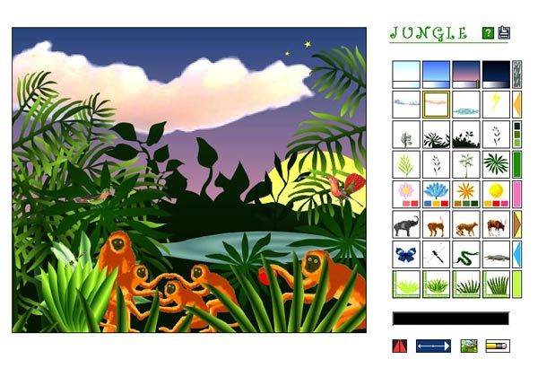 National Gallery of Art Kids - Jungle Interactive art software screen shot.