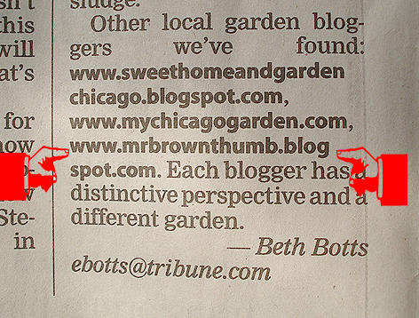 MrBrownThumb, Chicago Tribune, Home & Garden
