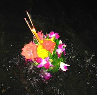 Our kratong on the water