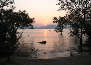 Sunset from Cape Panwa over Chalong Bay, December 2007