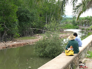 Local folk fishing in the mangroves