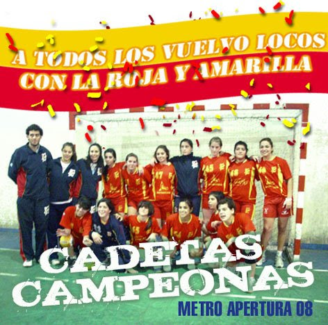 Cadetas Campeonas Metro Apertura 08