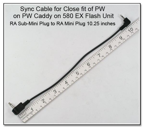 CP1050: Sync Cable for Close Fit of PW on PW Caddy, 10.5 inches, RA-RA