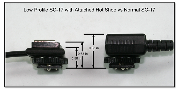 OC1035: Low Profile SC-17 with Attached Hot Shoe vs Normal SC-17