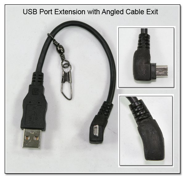 CP1072: USB Port Extension with Angled Cable Exit and Safety Clip
