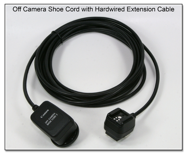 Off Camera Shoe Cord with Hardwired Extension Cable