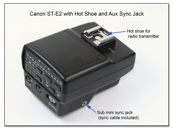 OC1002: Canon ST-E2 with Hot Shoe and Aux Sync Jack