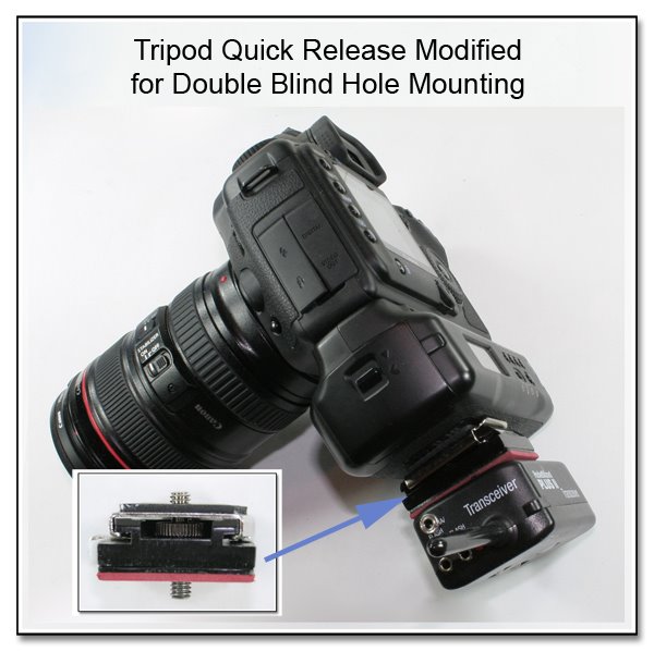 PJ1032: Tripod Quick Release Modified for Double Blind Hole Mounting
