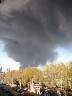 Fire in East London