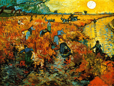 Van Gogh - Der rote Weingarten in Arles (1888)