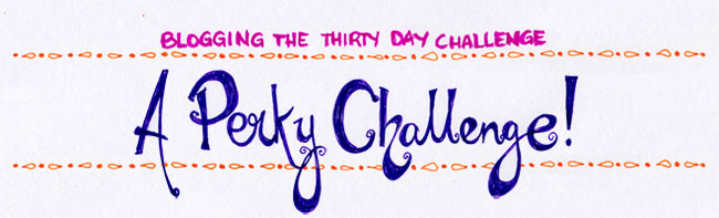 Blogging the Thirty Day Challenge