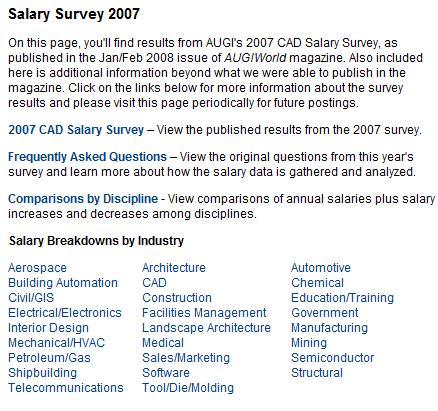 Additional documents, information - 2007 Annual AUGI Salary Survey