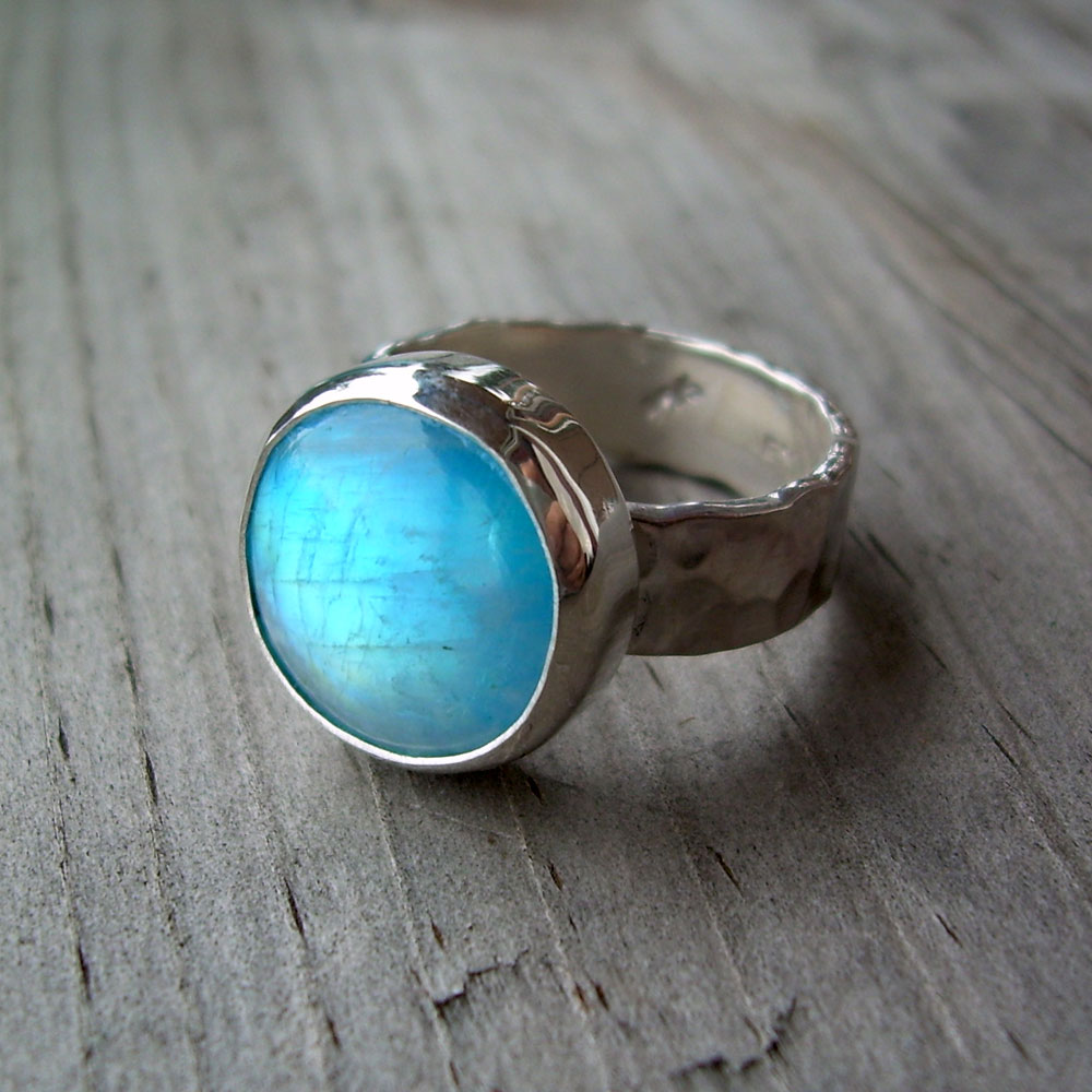 blue moonstone ring
