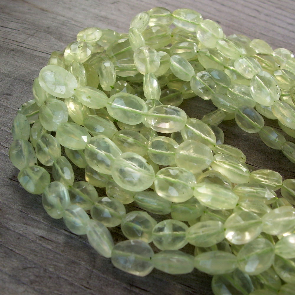 faceted prehnite beads