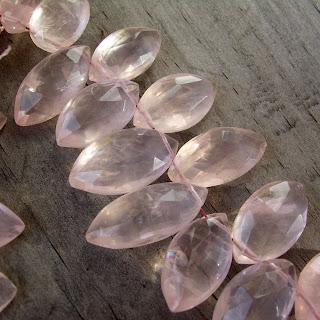 rose quartz briolettes