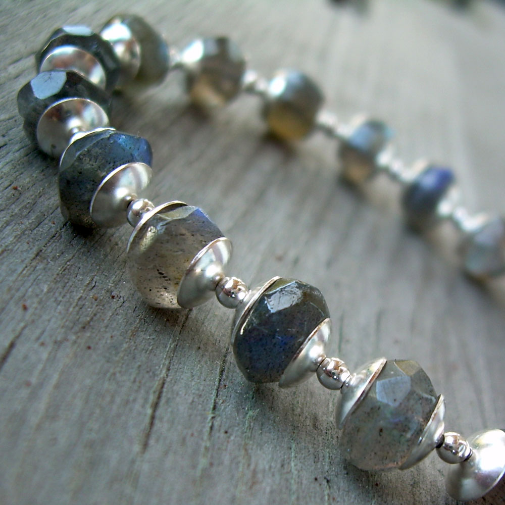 labradorite silver bracelet