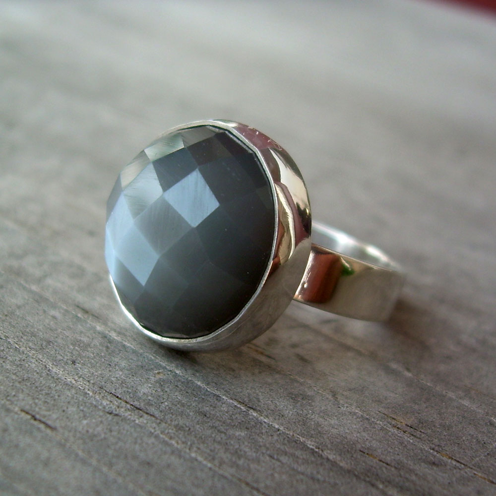 grey moonstone ring