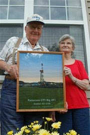 Oscar and Lorene Stohler, oil millionaires, Beulah, ND. Photo from James MacPherson, Associated Press, 2008.06.24