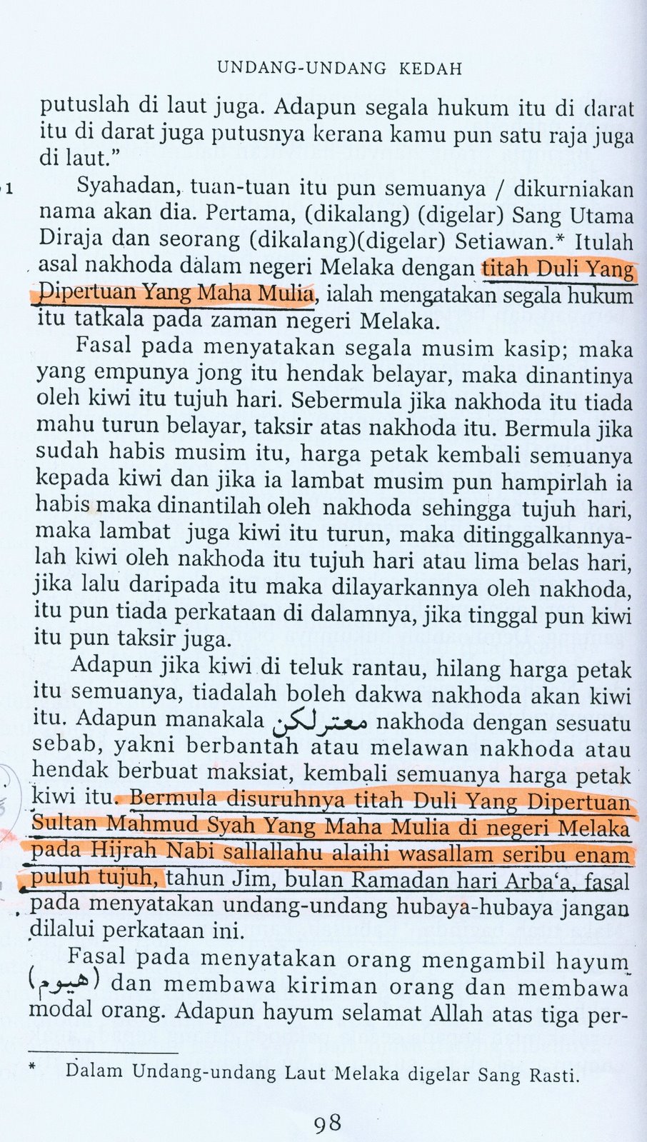 Undang-Undang Kedah ,ms98