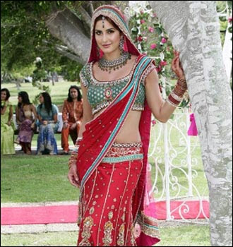 Bollywood actress Katrina Kaif in bridal Wear dress looking gorgeous
