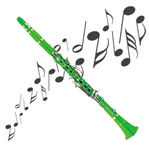 ¿Un clarinete verde?