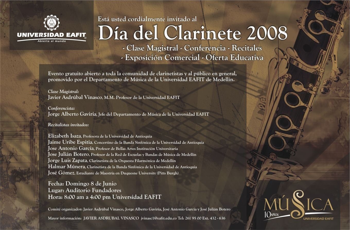 Día del clarinete en Medellín