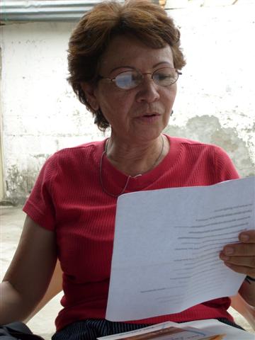 Poeta Nora Carbonell en las Casas de Poesía, 2007