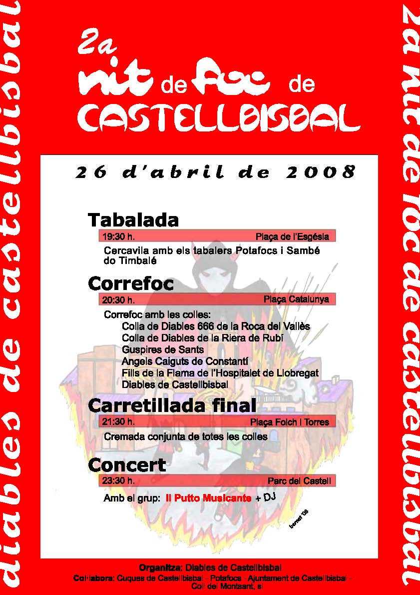 Cartell II Nit de Foc a Castellbisbal