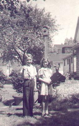 Jerry & Cousin, Louise Bogard around 1942